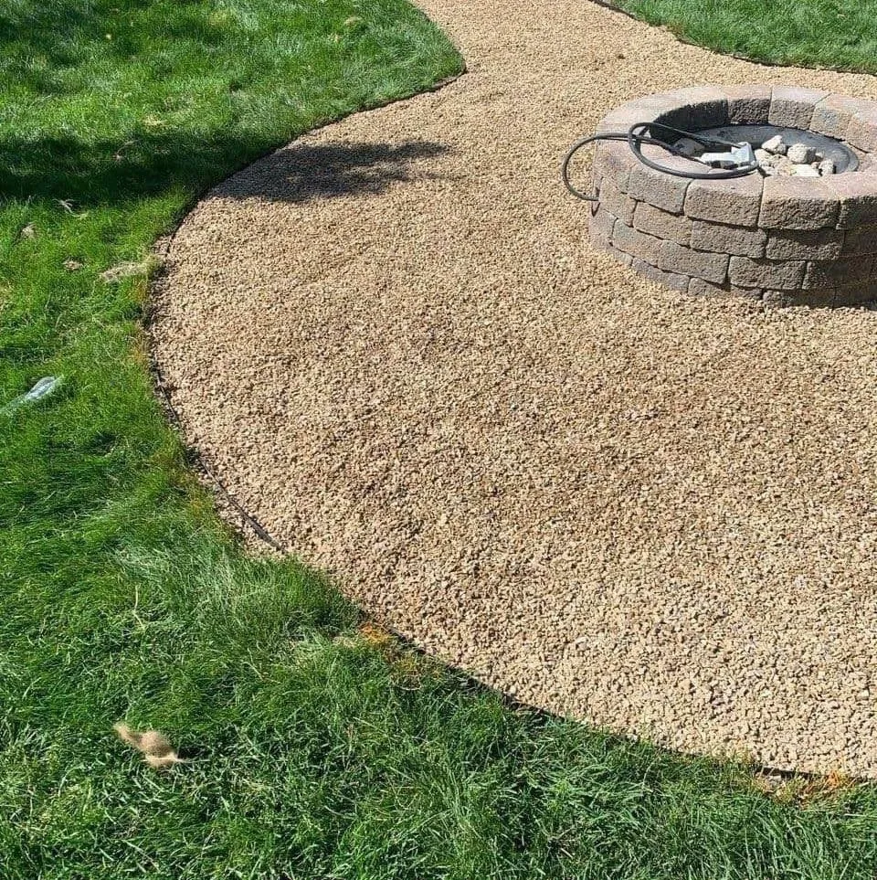 Landscaping project in Utah — fire pit area